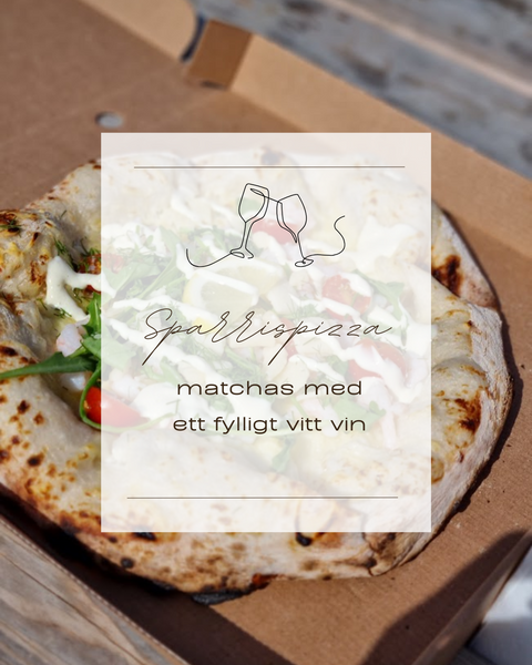 Sparrispizza med fylligt vitt!