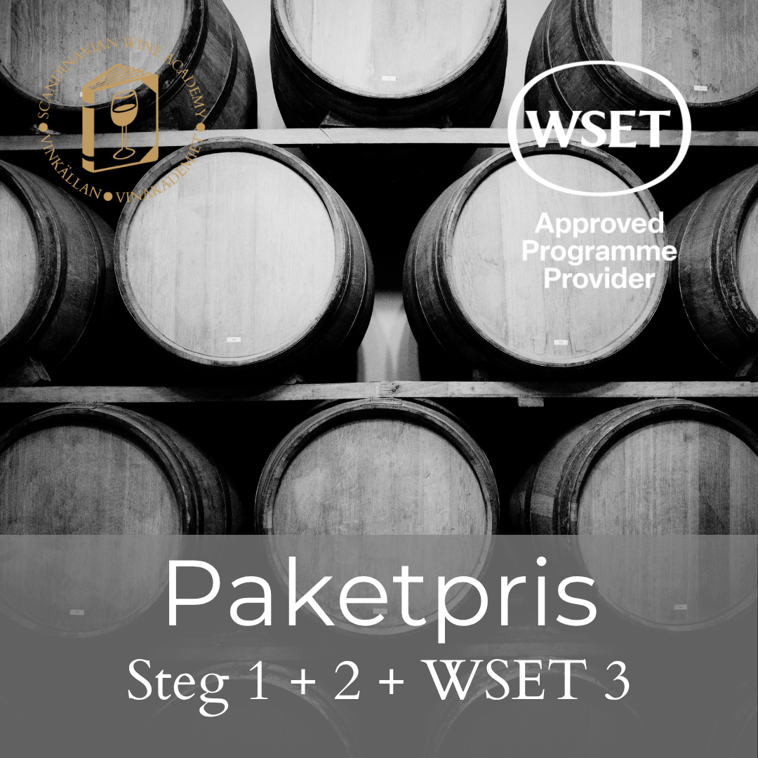 Sommelierutbildning steg1&2 + WSET lvl 3 in Wines