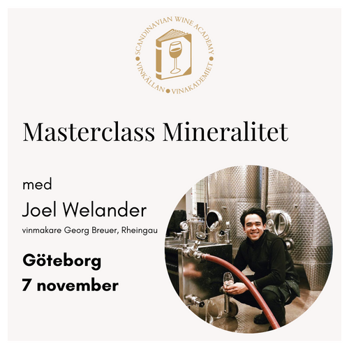 Masterclass Mineralitet med Joel Welander - Vinkällan Dryckesutbildningar