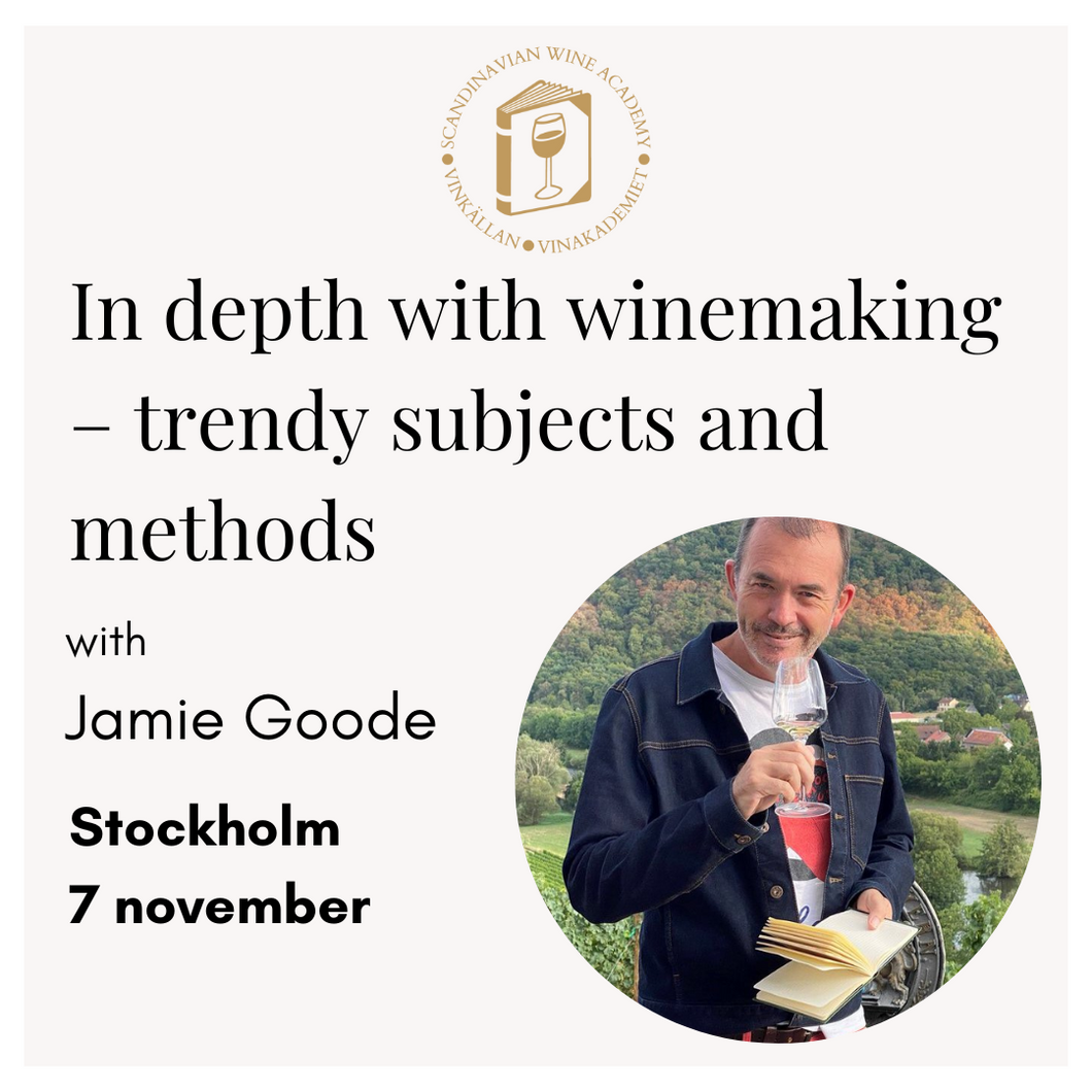 Masterclass - In depth with winemaking – trendy subjects and methods with Jamie Goode